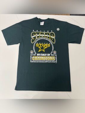 Vintage 1999 Dallas Stars Stanley Cup Champions T Shirt NHL Hockey NWT Large USA